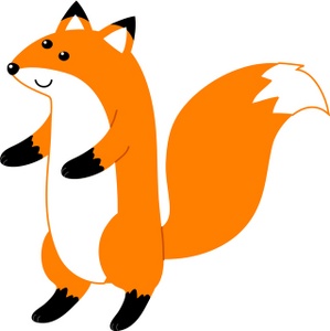 acclaim clipart: a fox standing on its hind legs