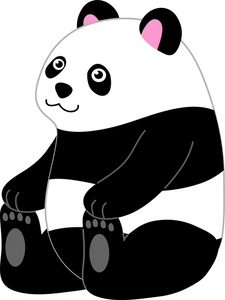 acclaim clipart: a sitting panda bear