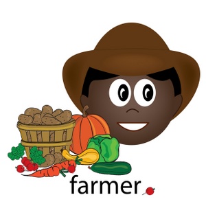 acclaim clipart: african american farmer job icon