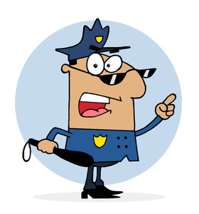 acclaim clipart: angry cop yelling