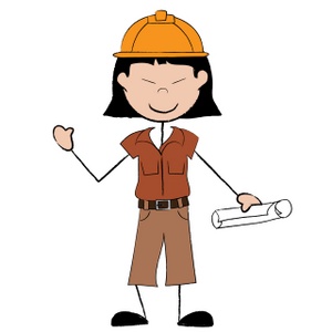 acclaim clipart: asian female construction worker