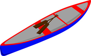 canoe with oars