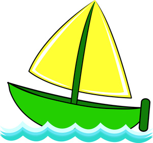 cartoon sailboat sailing the high seas
