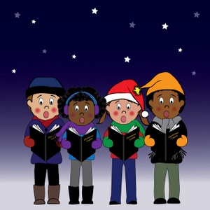 acclaim clipart: christmas carollers carolling during the holidays