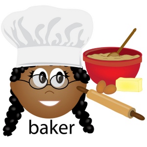 acclaim clipart: ethnic female baker job icon