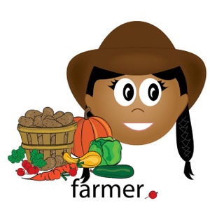 acclaim clipart: female hispanic farmer job icon