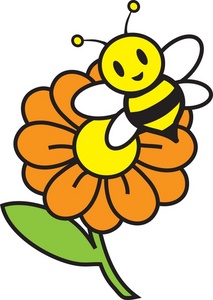 honey bee pollinating a flower in spring time