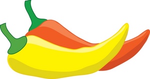 acclaim clipart: hot chili peppers  yellow and orange peppers