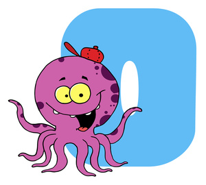 acclaim clipart: letter o is for octopus