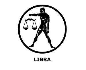 libra man holding scales sign of the zodiac