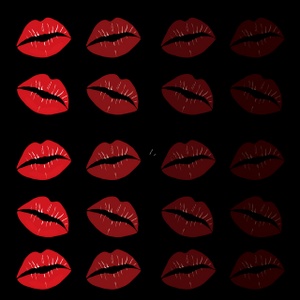 acclaim clipart: lipstick kisses background