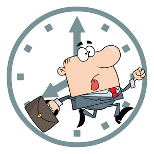 acclaim clipart: man racing against time