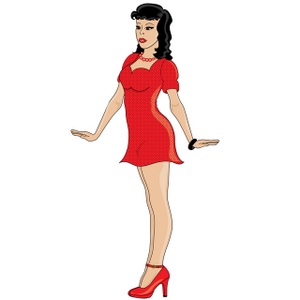 acclaim clipart: pin up girl