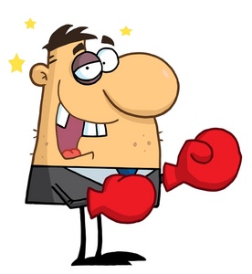 acclaim clipart: punch drunk boxer cartoon