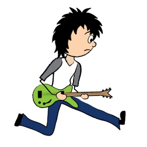 acclaim clipart: rocker boy playing electric guitar