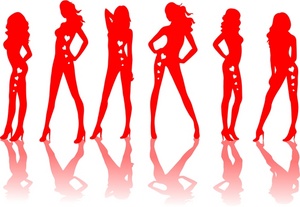 acclaim clipart: sexy woman or girl in various poses