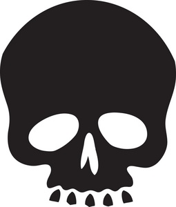 acclaim clipart: silhouette of a skull