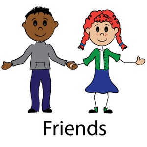 stick people boy friend and girlfriend  black boy and white girl holding hands