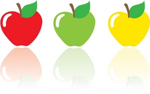 acclaim clipart: trio of ripe apples